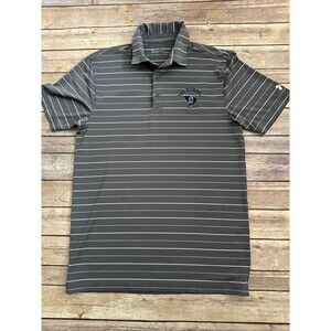 UNDER‎ ARMOUR The Citadel men’sGrey Stripe Heatgear  performance polo size Small